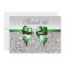 Faux Silver Sequins Emerald Bow Diamond Sweet 16