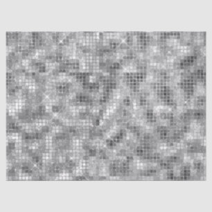 Faux Silver Sparkle Disco Ball Tissue Paper