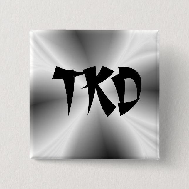Faux Silver TKD Button (Front)