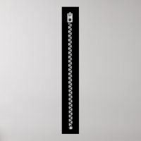 Faux Silver Zipper