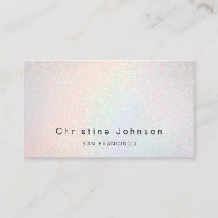 faux simulated pastel glitter business card
