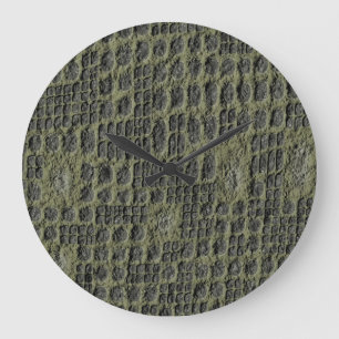 Faux Snake Skin Large Clock