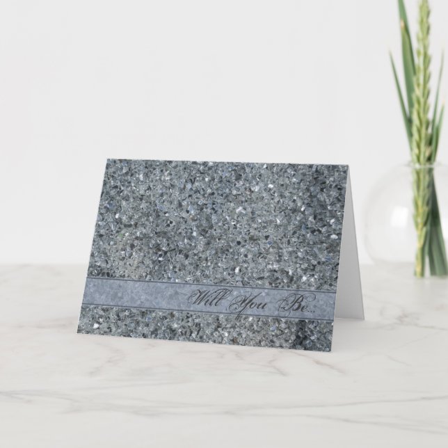 Faux Sparkle Be My Bridesmaid Invitation (Front)