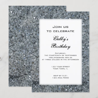 Faux Sparkle Birthday Party Invitation