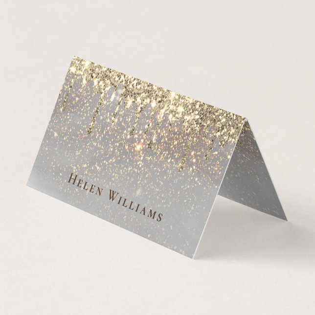 faux sparkle design business card (Front)