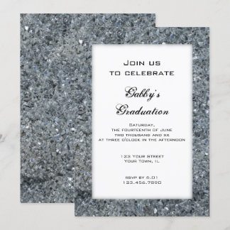 Faux Sparkle Graduation Party Invitation