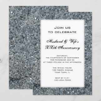 Faux Sparkle Wedding Anniversary Party Invitation