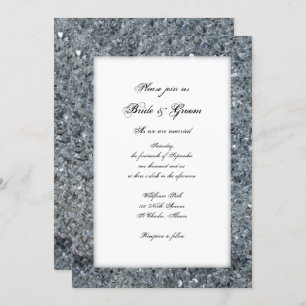 Faux Sparkle Wedding Invitation