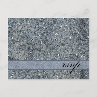 Faux Sparkle Wedding Response RSVP Postcard