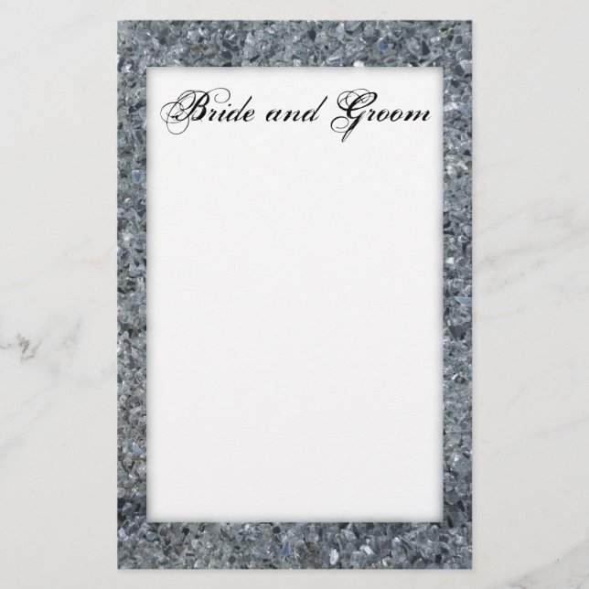 Faux Sparkle Wedding Stationery (Front)