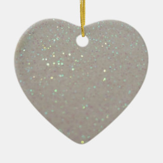 Faux Sparkles & Glitter - Cream White Ceramic Tree Decoration