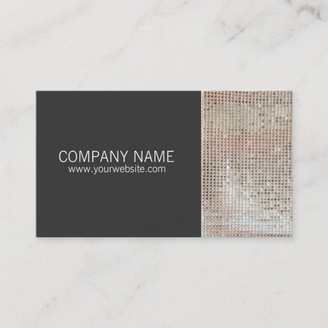 FAUX Sparkly Sequins Entertainment Business Card (Front)