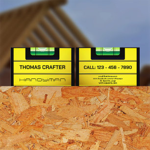 Faux spirit level bubble metre business card