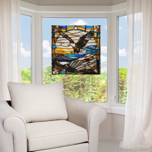 Faux Stained Glass Bald Eagle in Flight (Creator Uploaded)