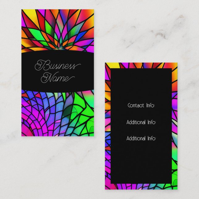 Faux Stained Glass Business Card (Front/Back)
