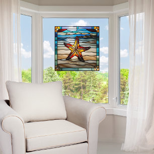 Faux Stained-Glass Customisable Starfish