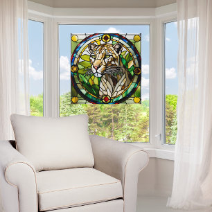 Faux Stained Glass Lioness