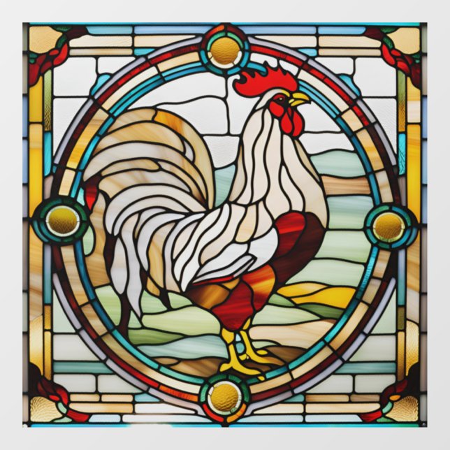 Faux Stained Glass Rooster (Sheet)