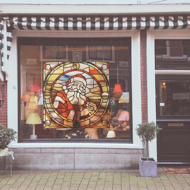 Faux Stained-Glass Santa Claus Large (Creator Uploaded)