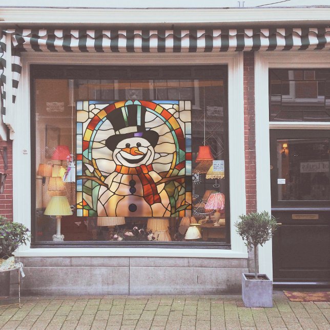 Faux Stained-Glass Snowman Large (Creator Uploaded)
