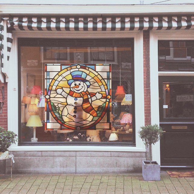 Faux Stained-Glass Snowman Large (Creator Uploaded)