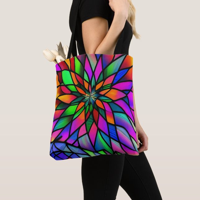 Faux Stained Glass Tote Bag (Close Up)