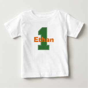 Faux Stitch First Birthday Shirt