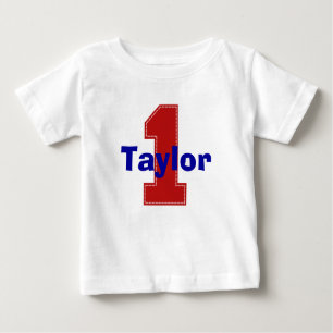 Faux Stitch First Birthday Shirt