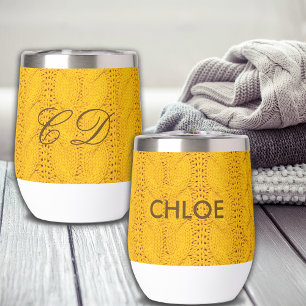 Faux Sweater Knit Custom Name & Monogram