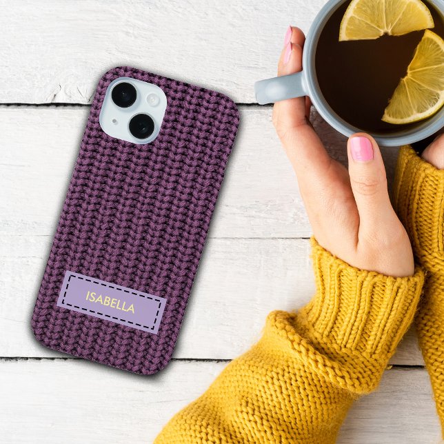 Faux Sweater Knit Custom Name Phone Cover (Creator Uploaded)