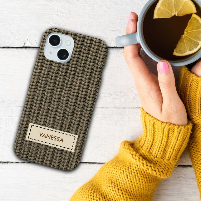 Faux Sweater Knit Custom Name Phone Cover (Creator Uploaded)
