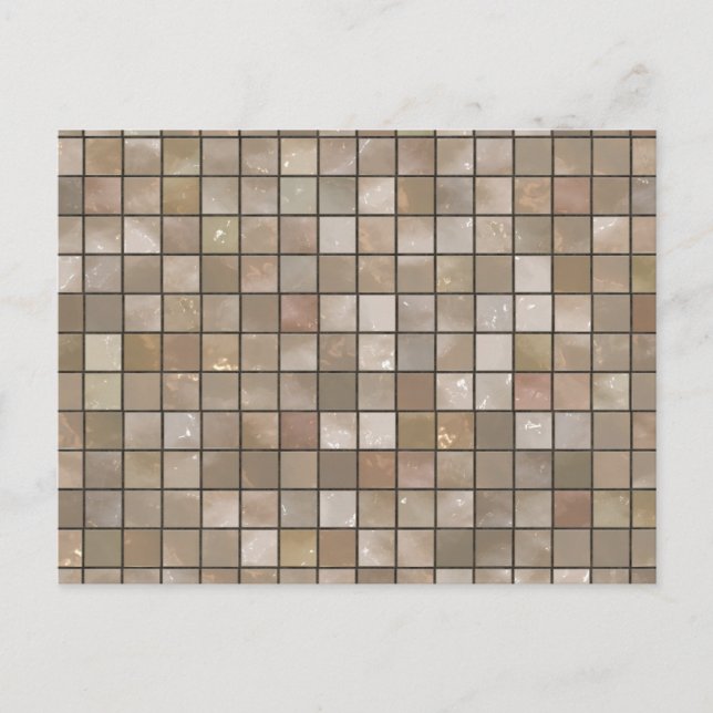 Faux Tan Floor Tile Image Postcard (Front)