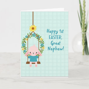 Faux Teal Easter Message Card