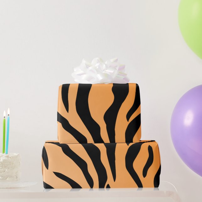 Faux Tiger Print Wrapping Paper (Party Gifts)