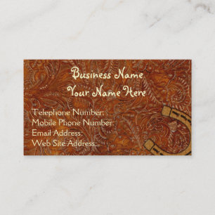 Faux Tooled Leather Western style 3 Profile Cards