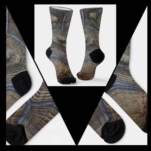 Faux TortoiseShell Photographic Grey and Brown Socks (Creator Uploaded)