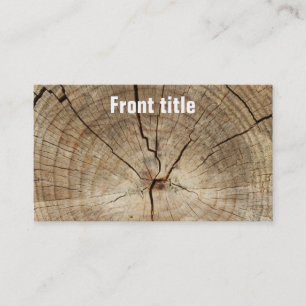 Faux Tree Rings Background Business Card