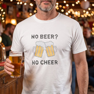 Faux Ugly Sweater Mens T-Shirt - No Beer No Cheer