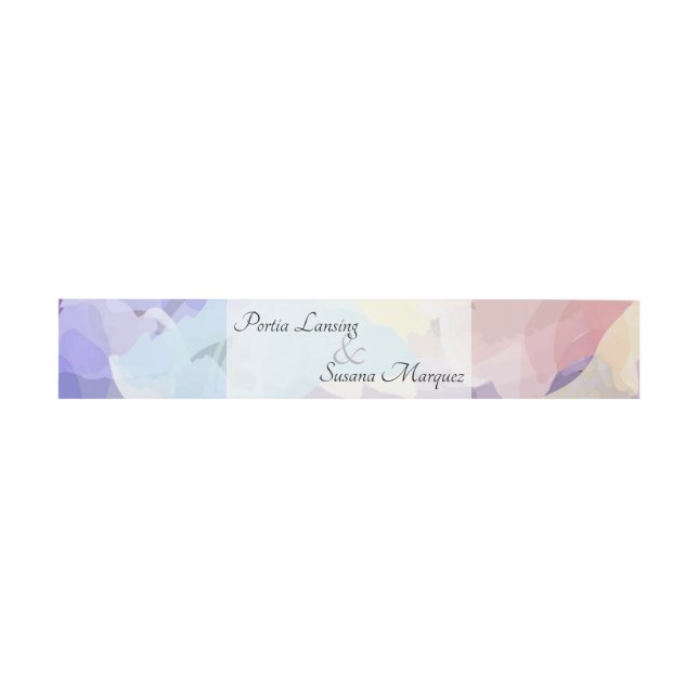Faux Vellum Effect Wedding Invitation Belly Band (Flat)