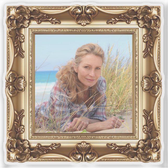 Faux Vintage Gold Framed Photo (Front)