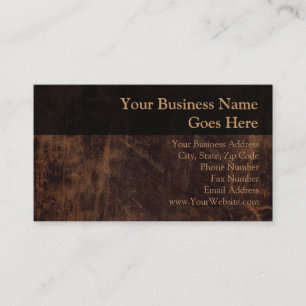 Faux Vintage Leather-Look Business Card