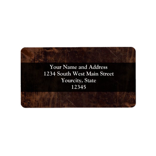 Faux Vintage Leather-Look Label (Front)