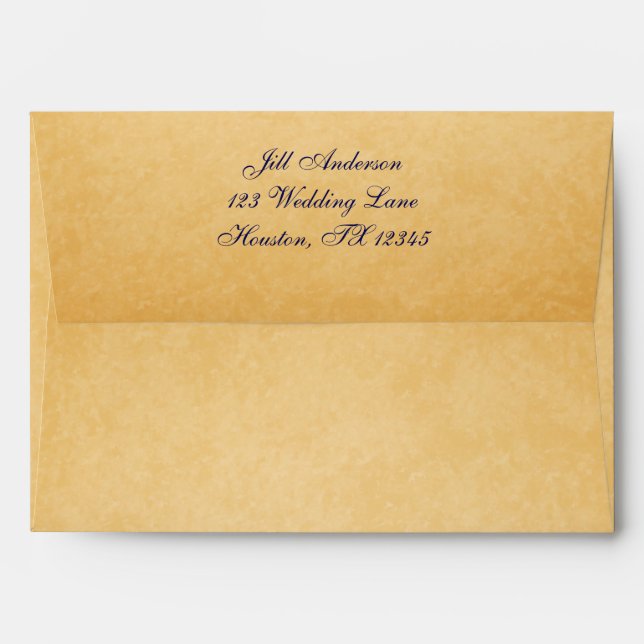 Faux Vintage Paper Printed A7 Envelopes (Back (Top Flap))