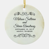 Faux Vintage Parchment Western Style Wedding