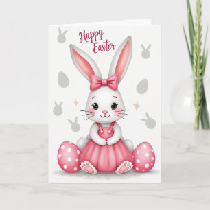 Faux Watercolor Bunny Card