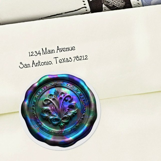 Faux Wax Envelope Seal Style 4 Blue 23 Sticker (Creator Uploaded)