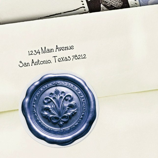 Faux Wax Envelope Seal Style 4 Blue 6 Sticker (Creator Uploaded)