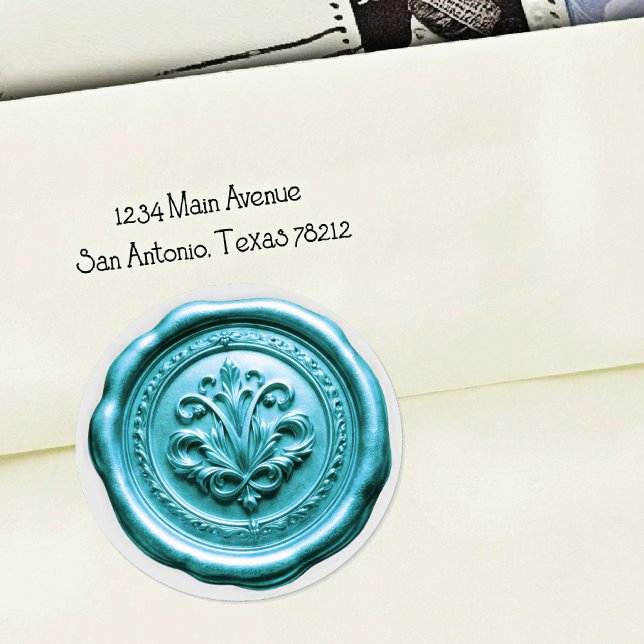 Faux Wax Envelope Seal Style 4 Blue 9 Sticker (Creator Uploaded)