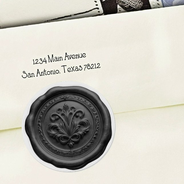 Faux Wax Envelope Seal Style 4 Dark Grey 1 Sticker (Creator Uploaded)