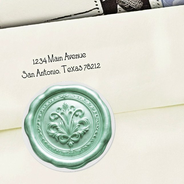 Faux Wax Envelope Seal Style 4 Green 5 Sticker (Creator Uploaded)